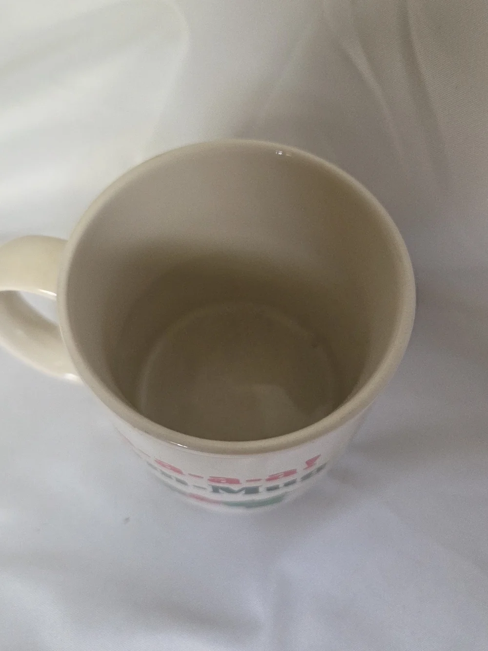 Ba-a-a-a! Hum-Mug Holiday Ceramic Coffee Mug - Cream with Red & Green